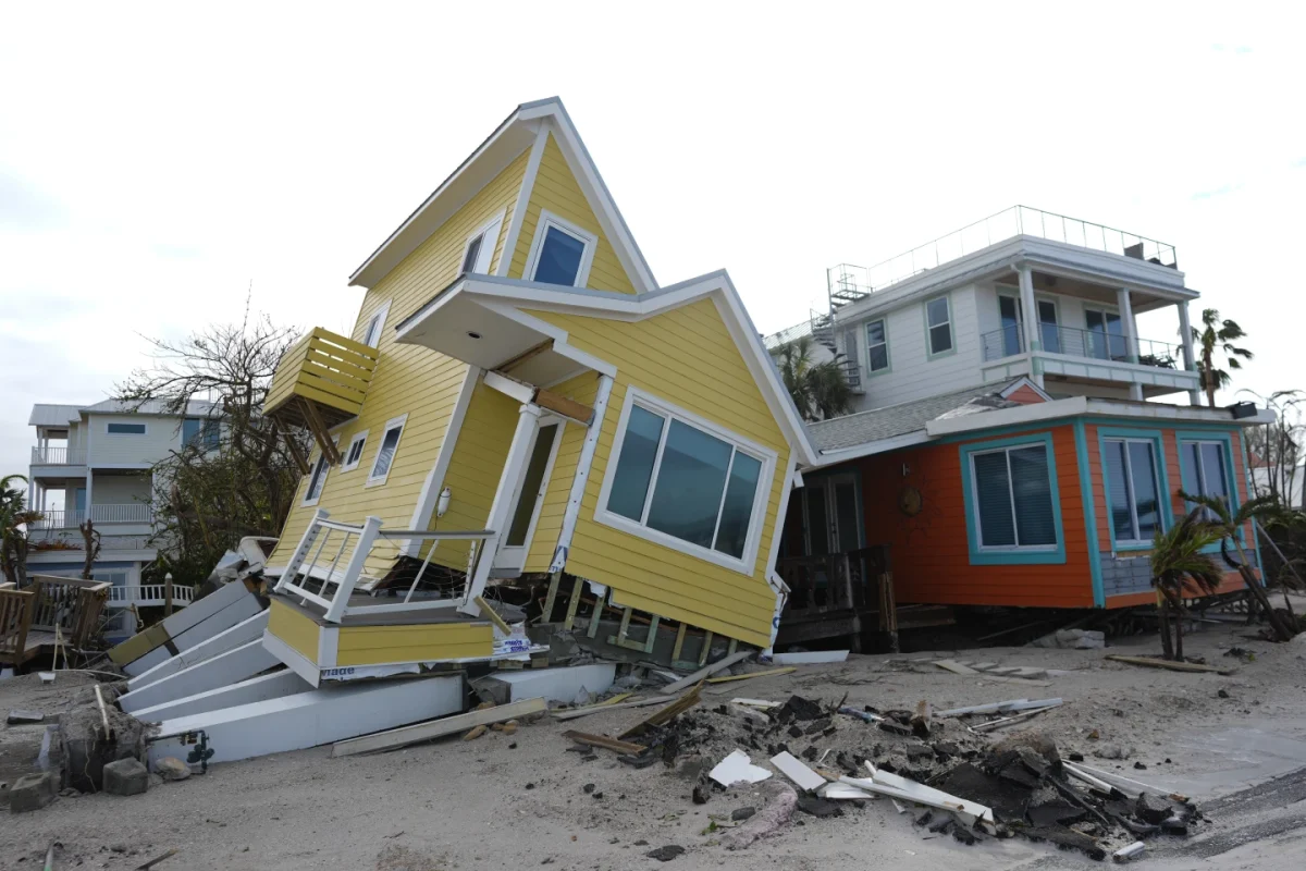 Hurricane Milton aftermath shows the damage these natural disasters can do to homes and scientists predict that storms will continue to increase in intensity. Photo by Rebecca Blackwell
