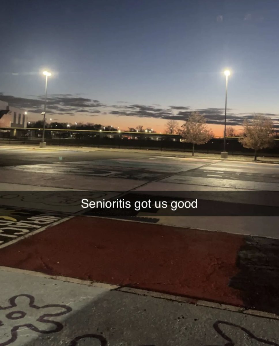 Empty senior parking lot.