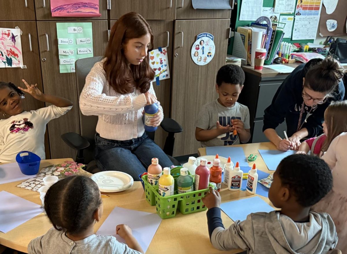 Senior Sarah Alwaras implements a lesson at the ECC as a Teacher Cadet. Sarah is community oriented and it shows through her dedication to her education and the community she serves.