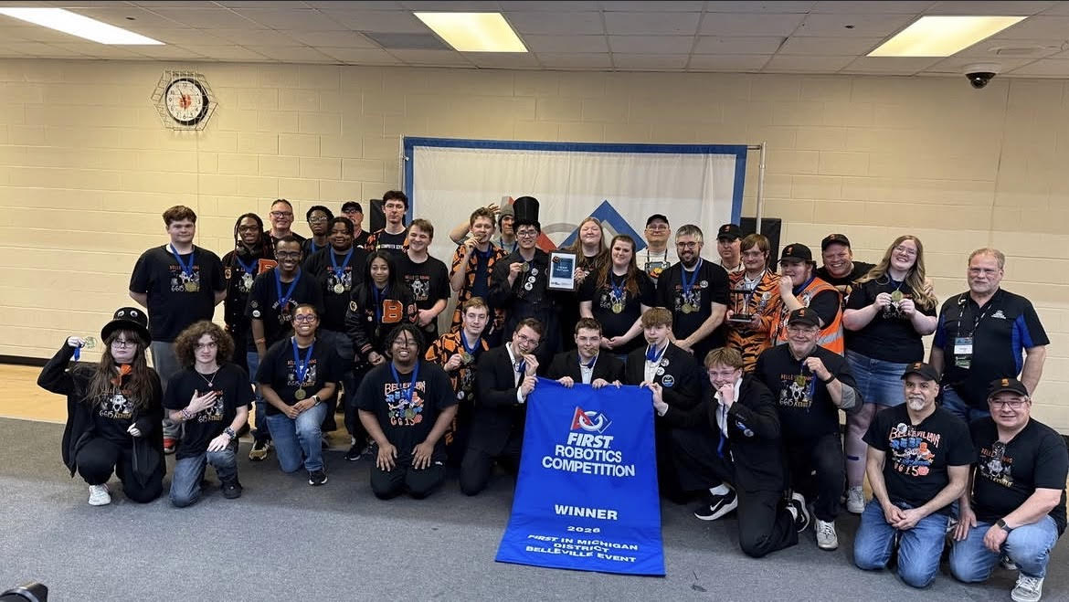 Belleville Robotic team celebrates a victory!